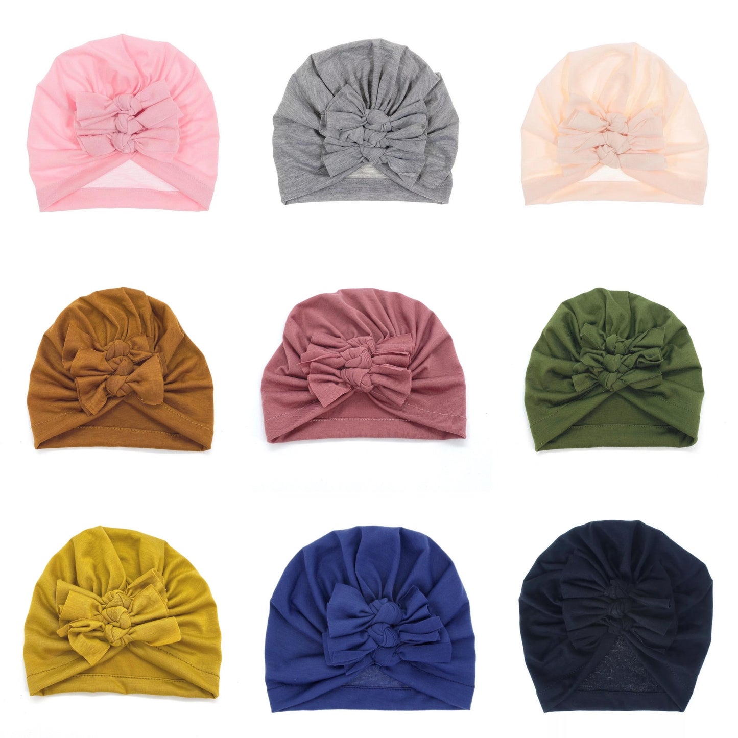 Coloured Triple Bow Turban
